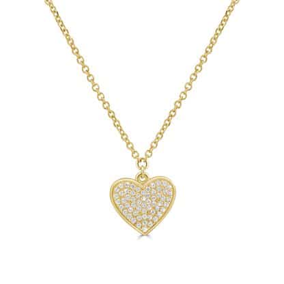 Yellow gold heart pendant