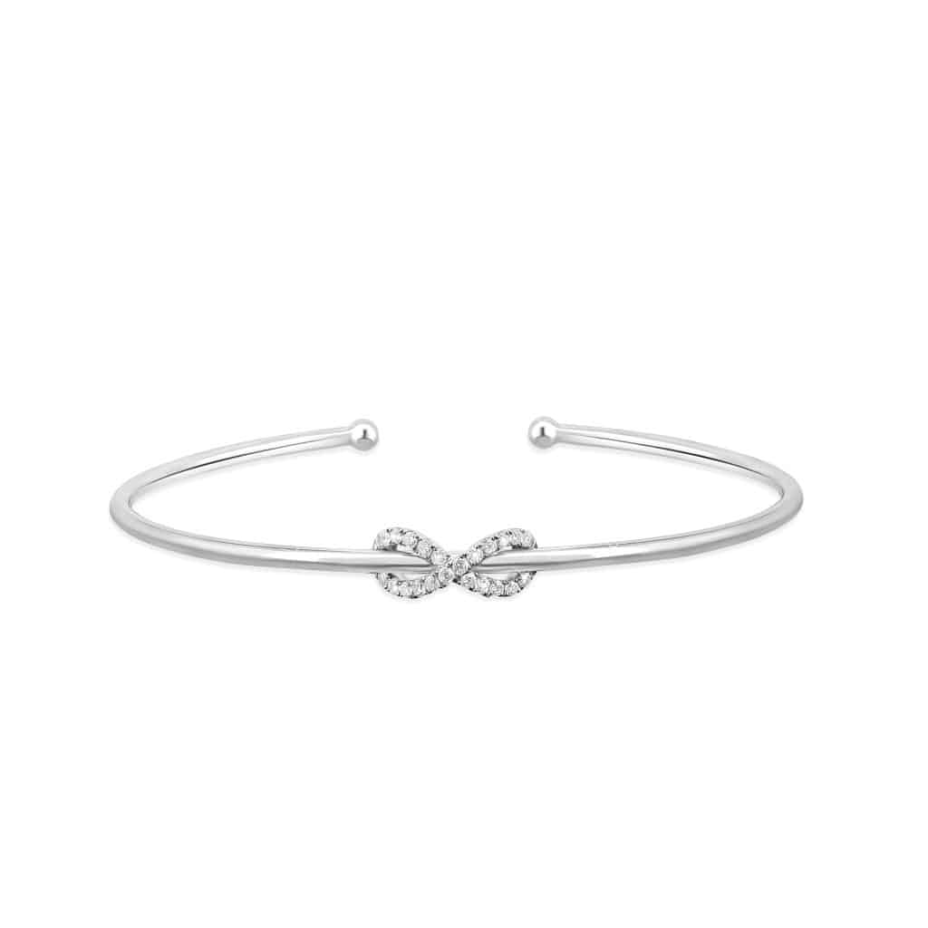 Infinity bangle white gold