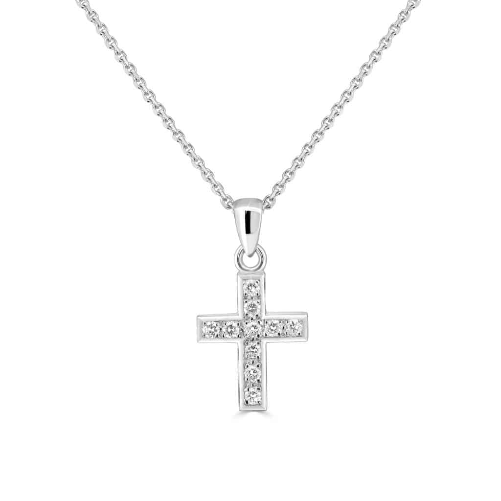 Natural diamond gold pendant