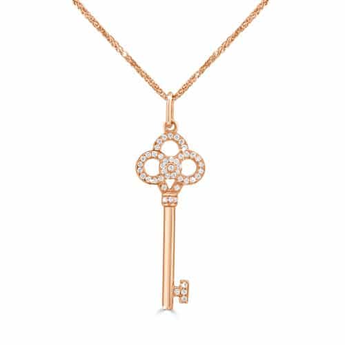 Diamond Key Pendant Unlock Your Elegance