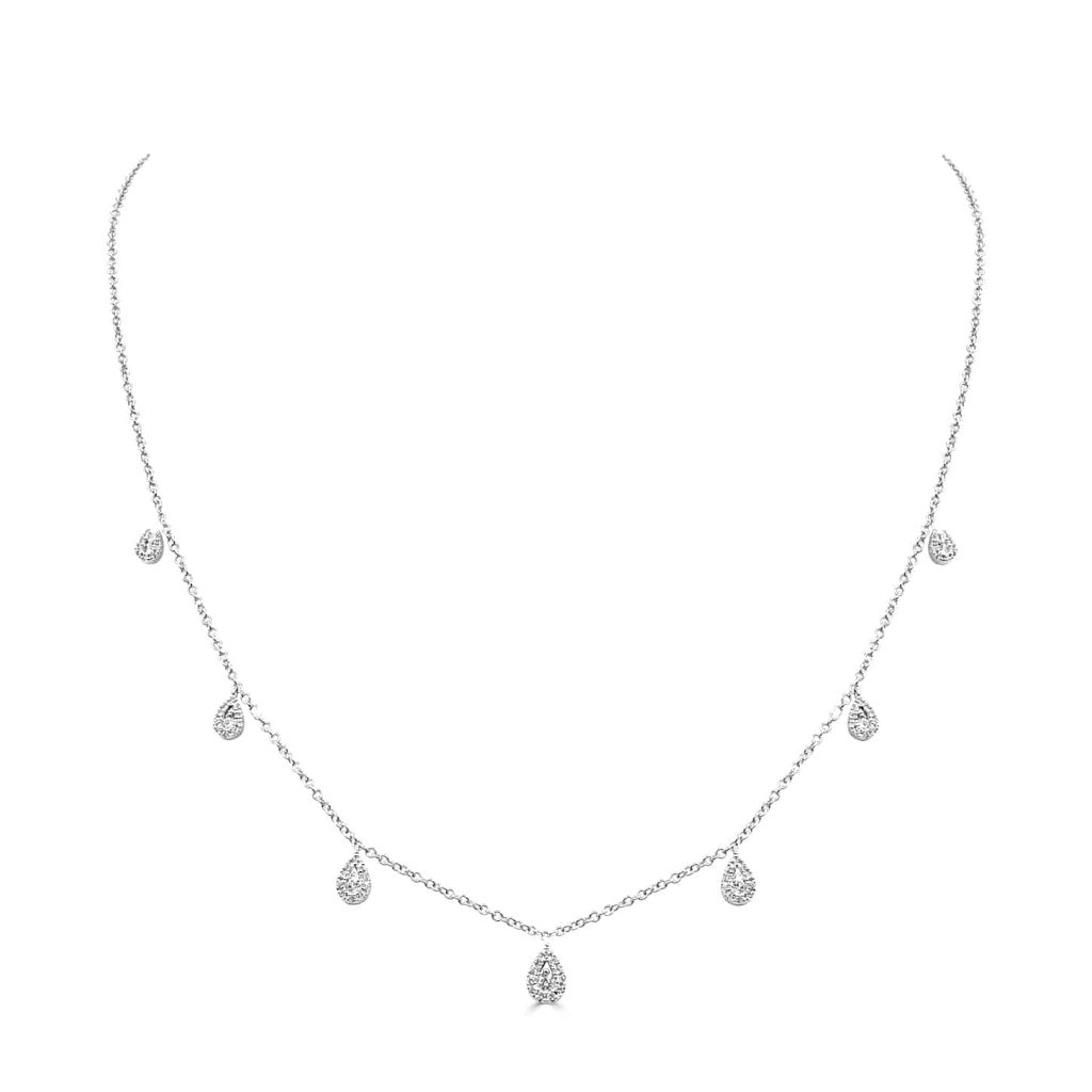 Pear diamond teardrop chain