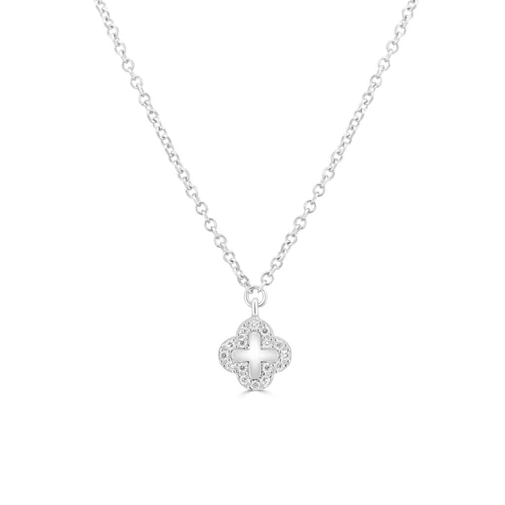 White gold cross pendant