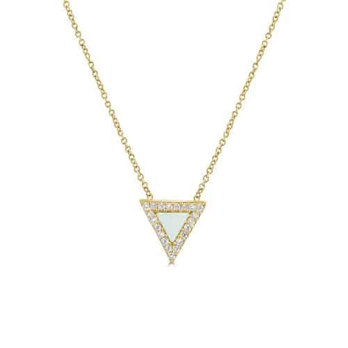 Yellow Gold Triangle Necklace A Bold Symbol of Balance & Brilliance