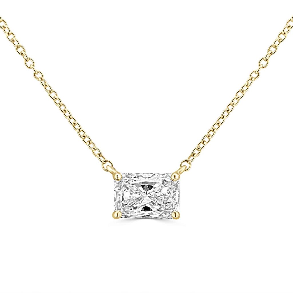 Lab Diamond Necklace in Yellow Gold