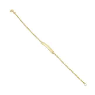 Gold Chain Bracelet Elegant 9kt Yellow Gold ID Designgold chain bracelet engraving