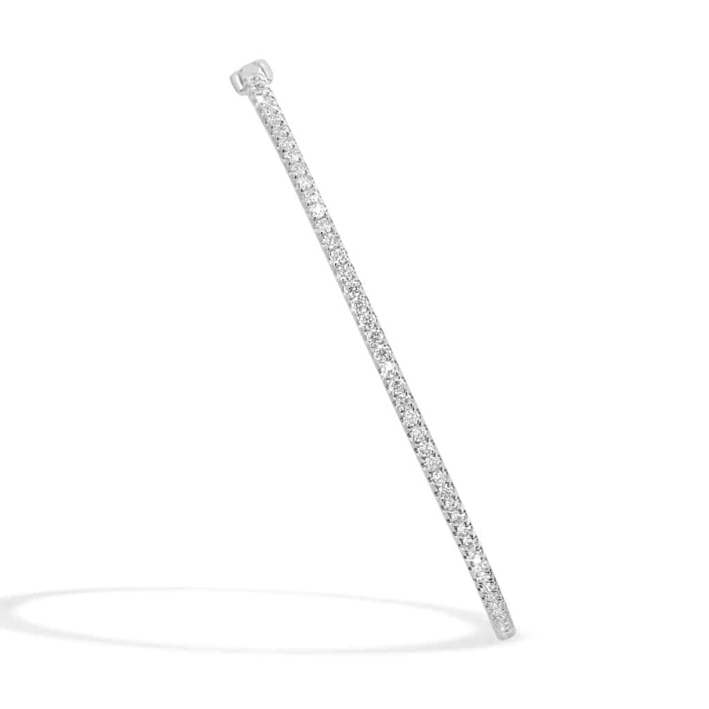 Diamond bangle in white gold