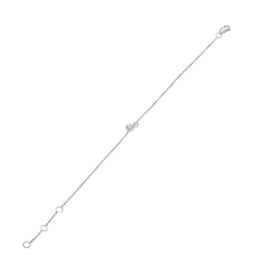 White gold chain bracelet