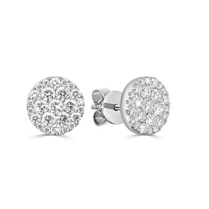 White gold diamond stud earrings