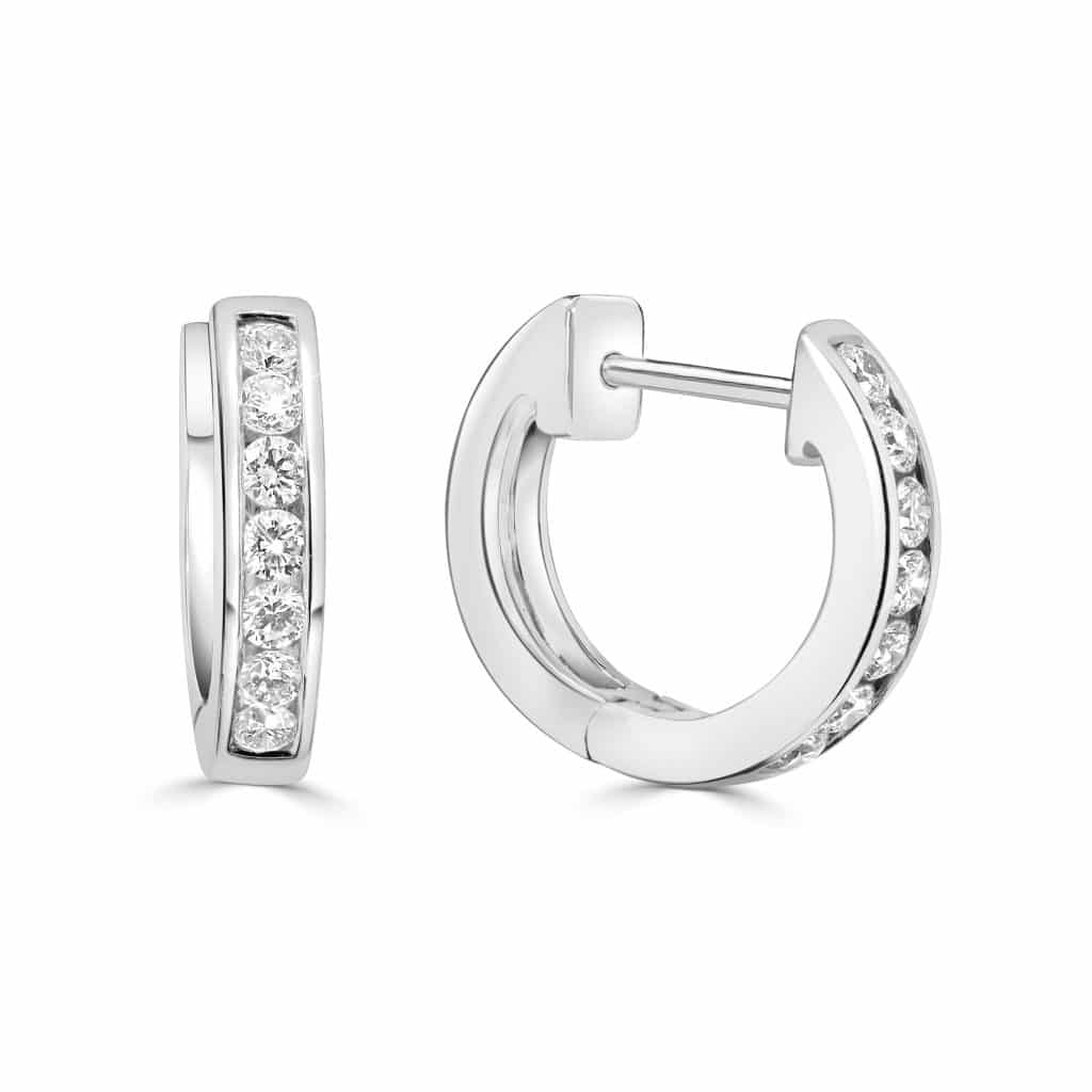 White gold diamond earrings