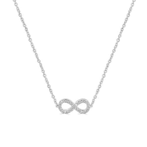 Celebrate Endless Elegance with a White Gold Diamond Infinity Necklace