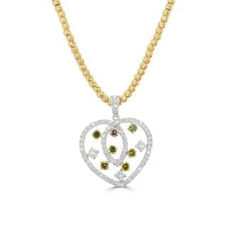 Fancy Yellow Diamond Heart PendantFancy diamond heart pendant