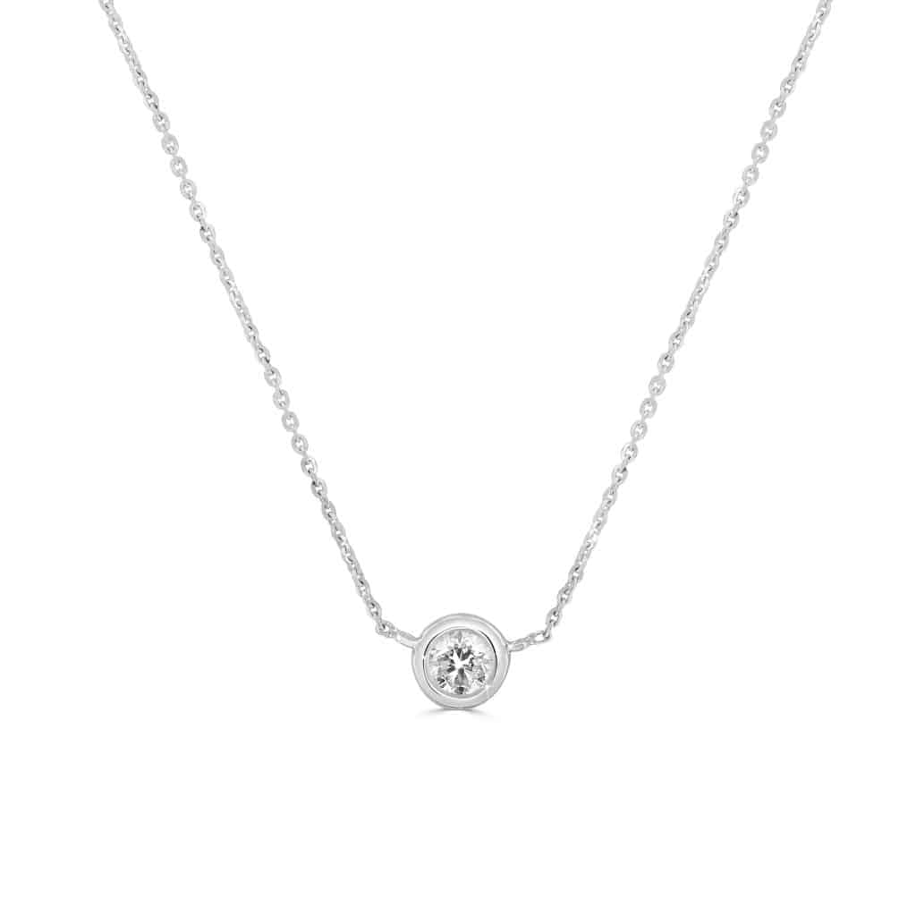 White gold diamond necklace