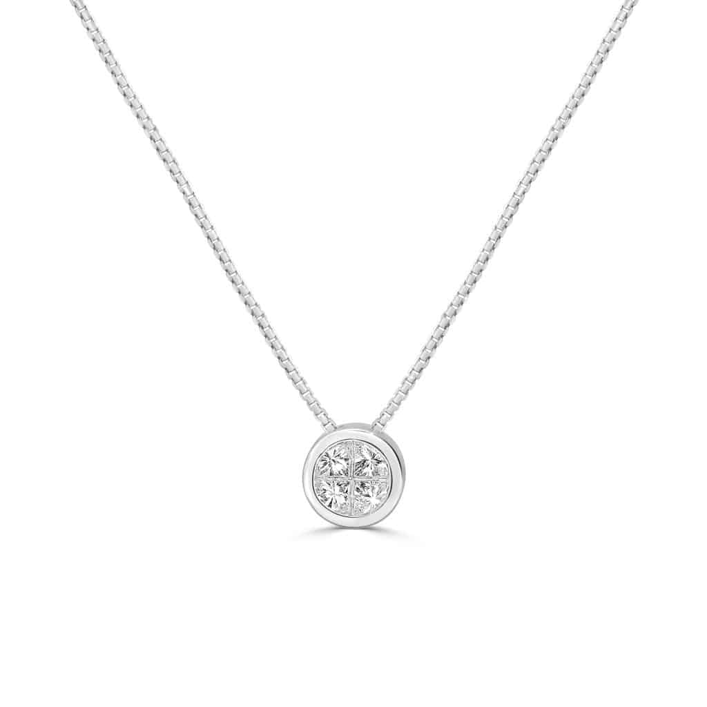 Pendant with hidden yellow diamond