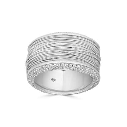 Pavé diamond eternity ring