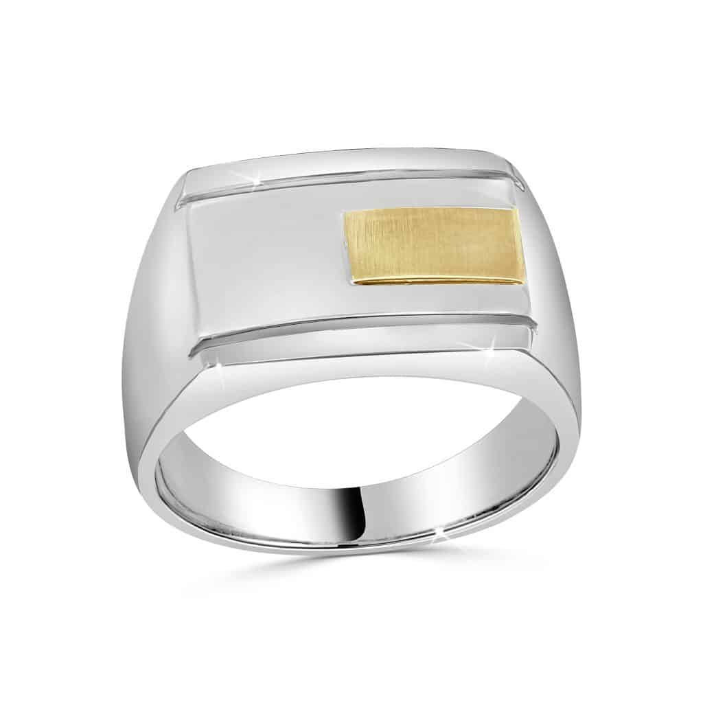 Two-tone men’s wedding band