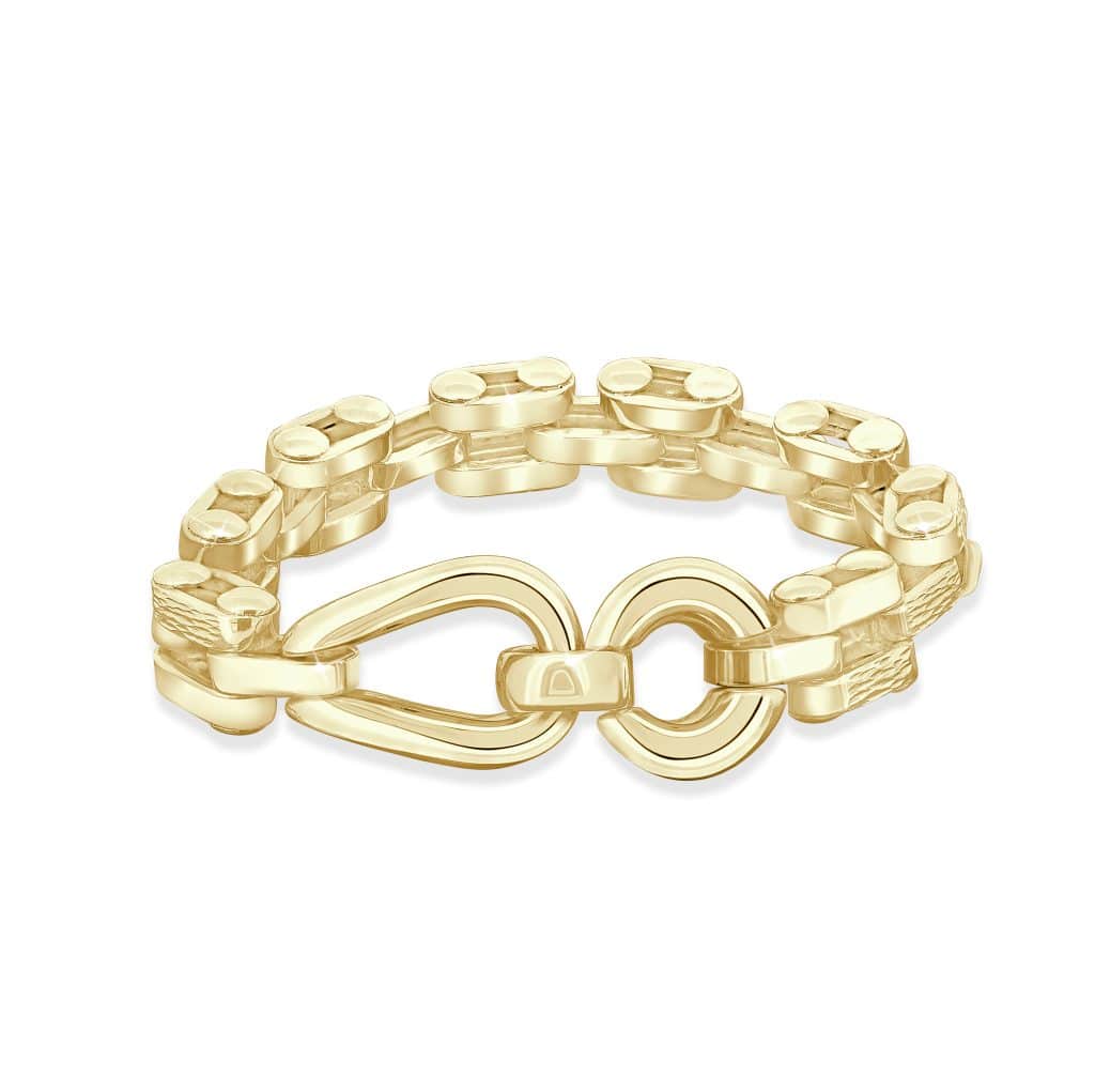 Textured yellow gold bracelet