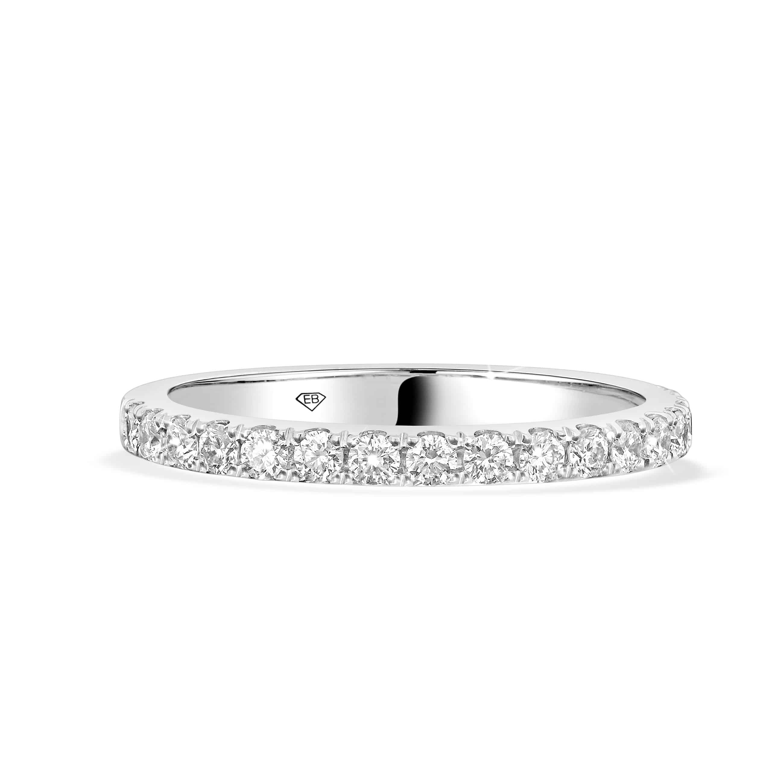 Elegant lab diamond wedding band