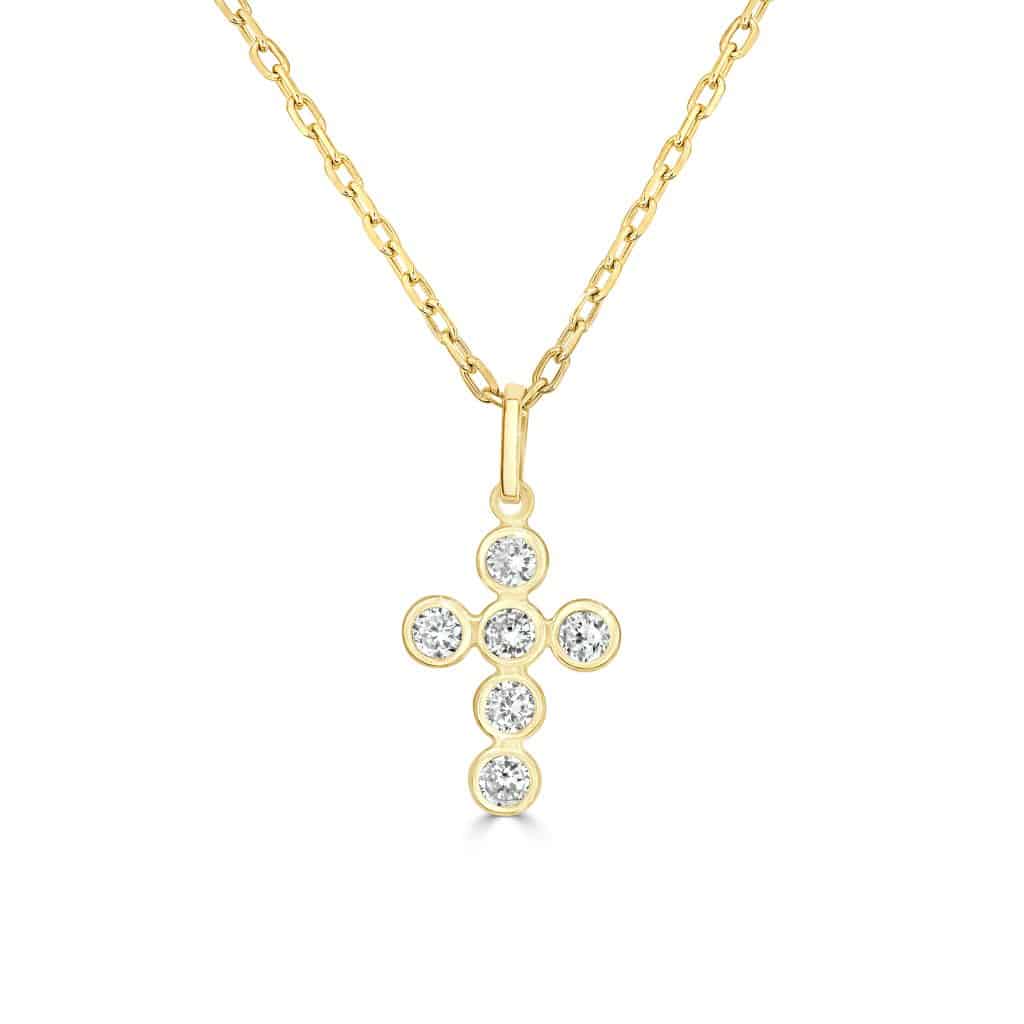 Cross pendant yellow gold
