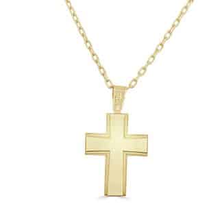 Religious Pendant 9kt Yellow Gold CrossGold religious pendant
