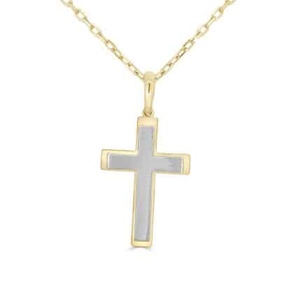 Minimalist gold cross pendant