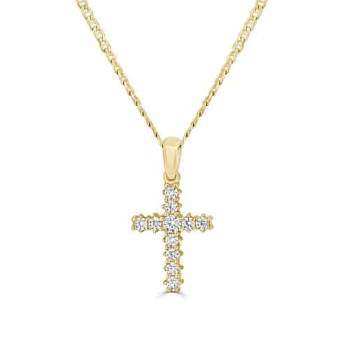 Sparkling Cubic Zirconia Cross Pendant