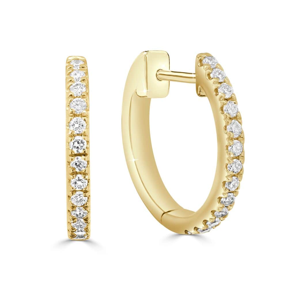 Unisex diamond hoop earrings