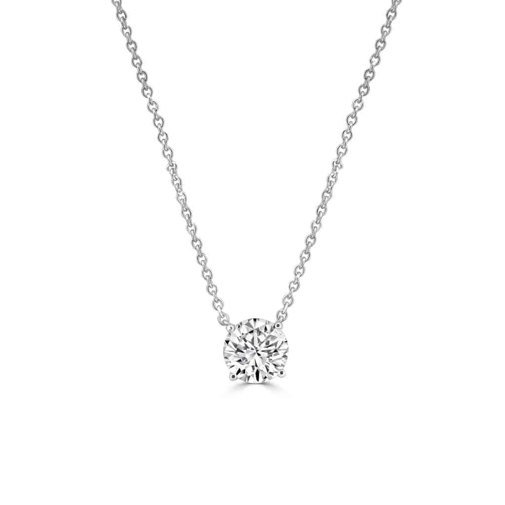 Lab diamond necklace white gold
