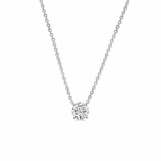 Simply Iconic Lab Diamond NecklaceSingle diamond necklace white gold