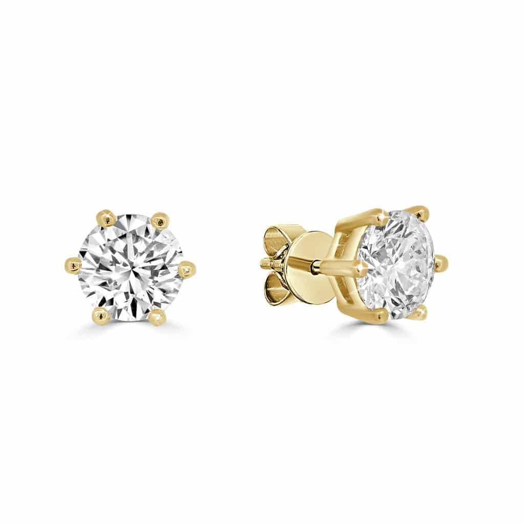 lab diamond stud earrings