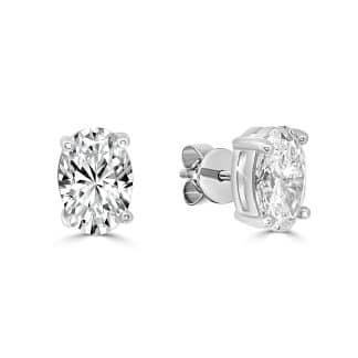 Oval Lab Diamond Stud EarringsOval lab diamond stud earrings
