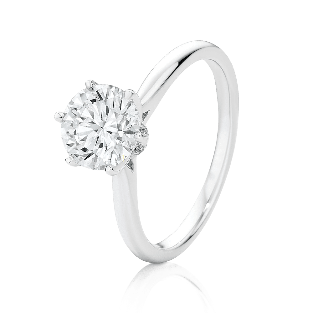 1 carat lab diamond engagement ring