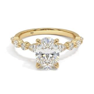 Oval Cut Lab Diamond Engagement Ringoval lab engagement ring