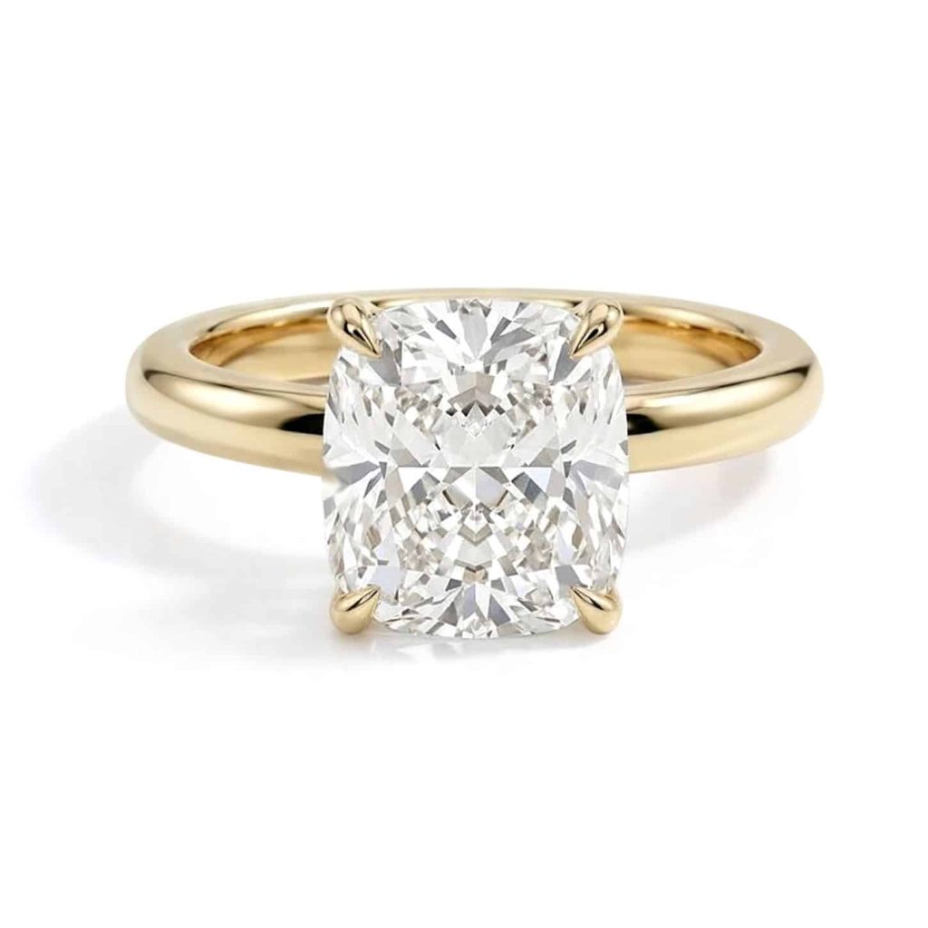 cushion cut engagement ring