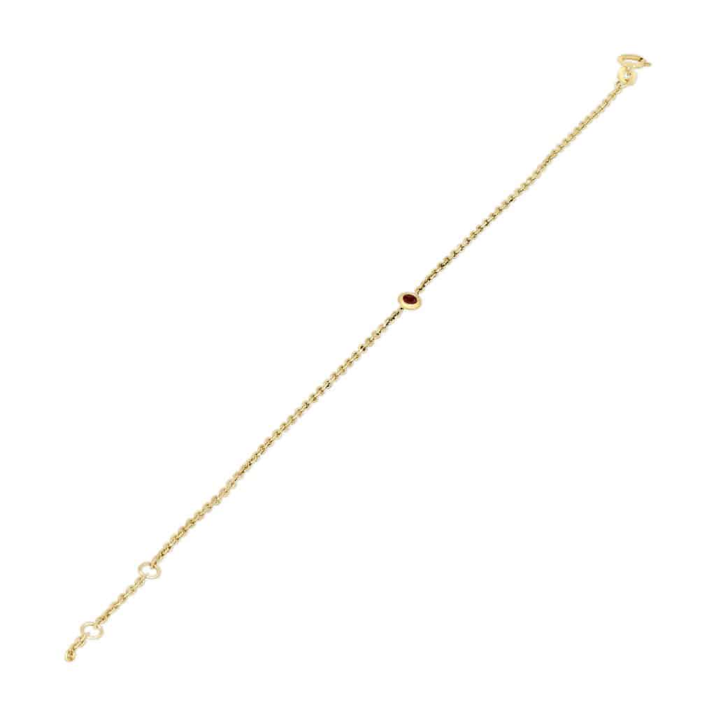 Ruby Birthstone Bracelet