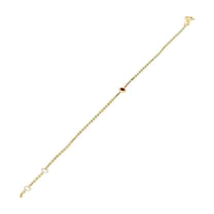 Ruby Birthstone Bracelet