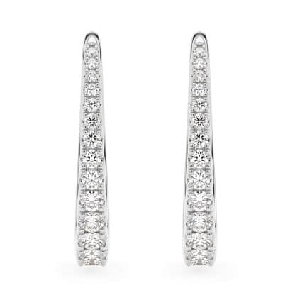 white gold diamond drop earrings