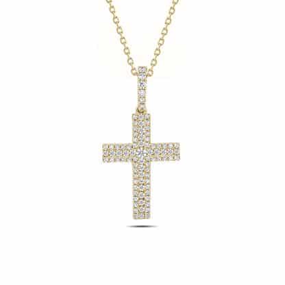 Channel Set Diamond Cross