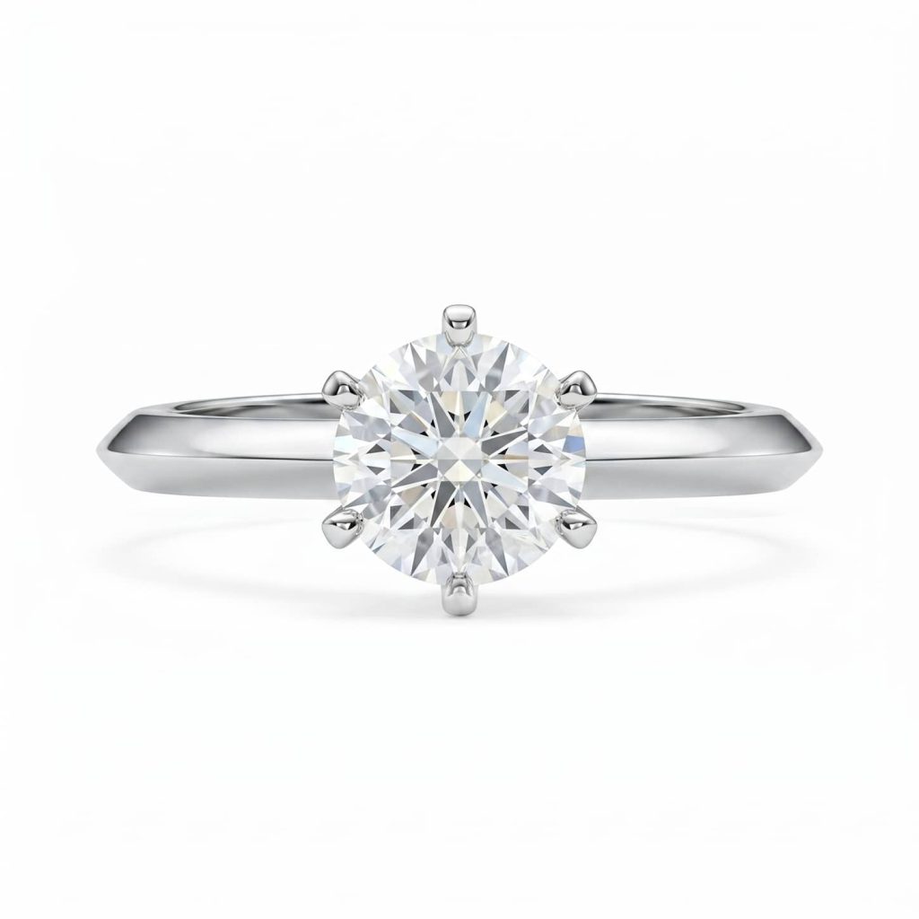 round solitaire diamond ring