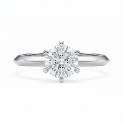 round solitaire diamond ring
