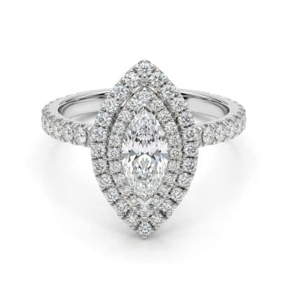 marquise halo diamond ring