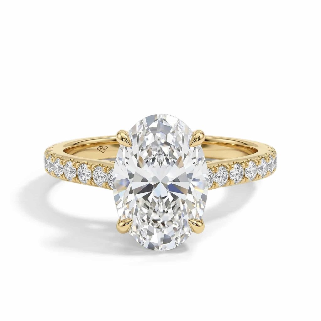 oval halo engagement ring