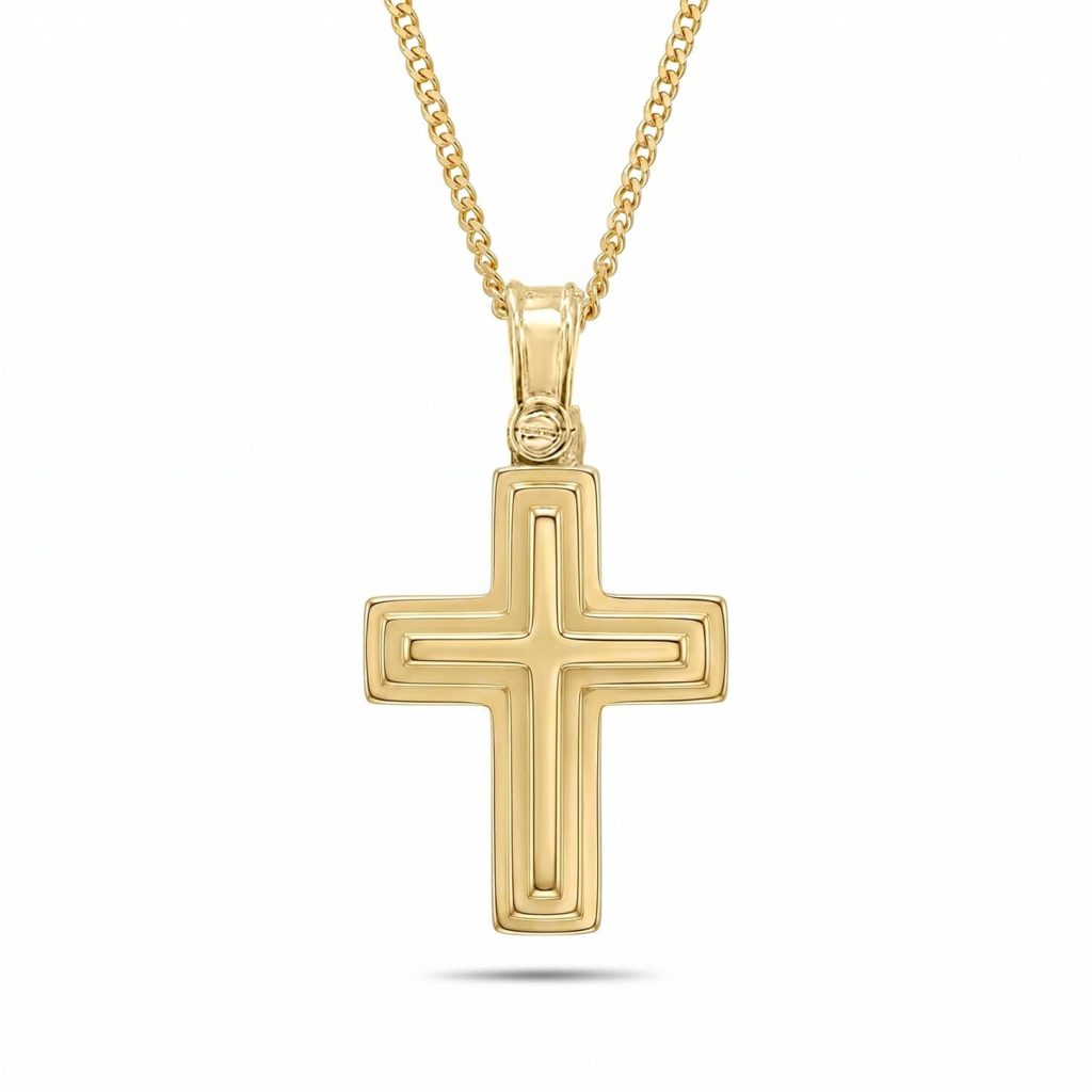 Triple Layer Gold Cross