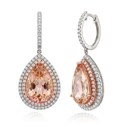 Morganite Drop Earrings