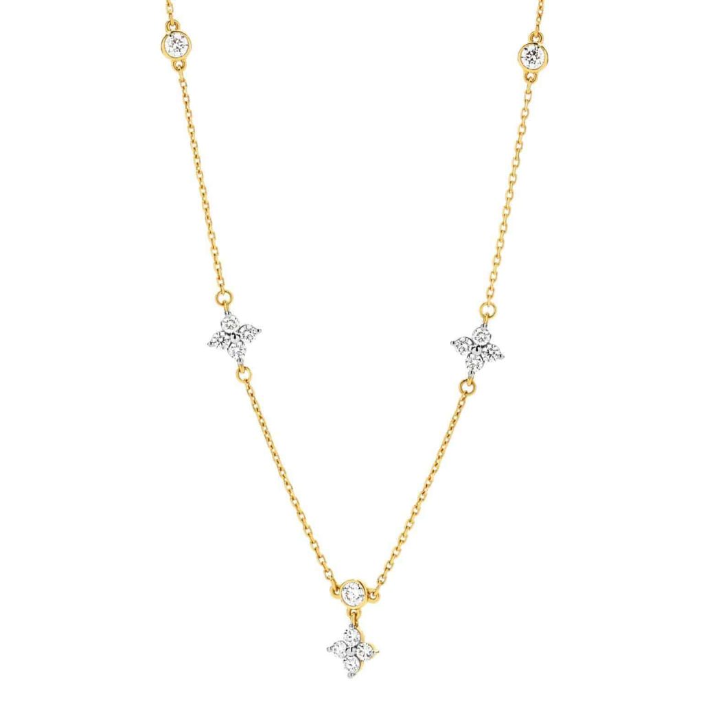round diamond necklace