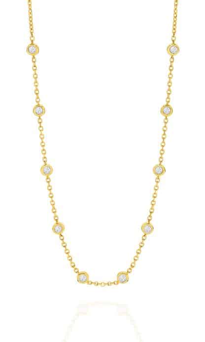 Bezel Set Necklace