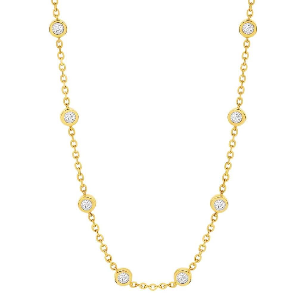Bezel Set Necklace
