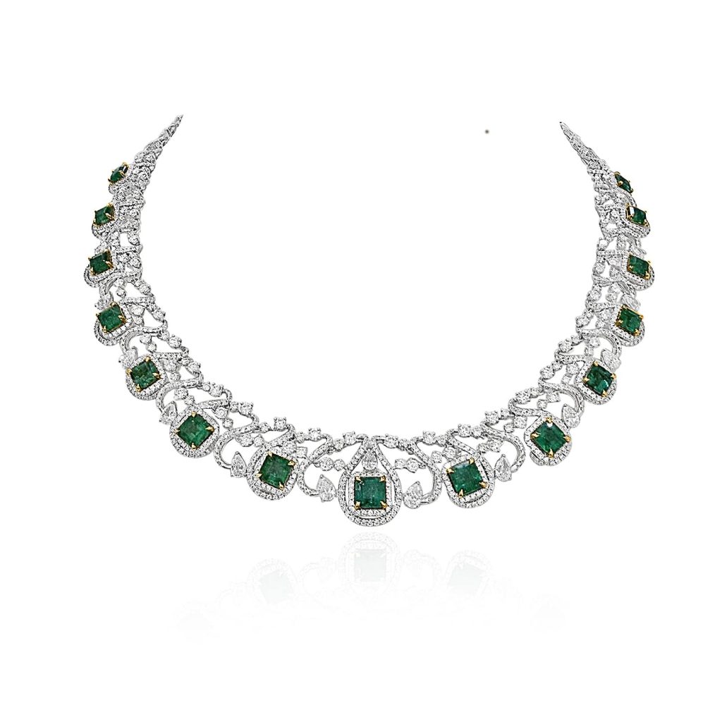 Emerald and Diamond Necklace