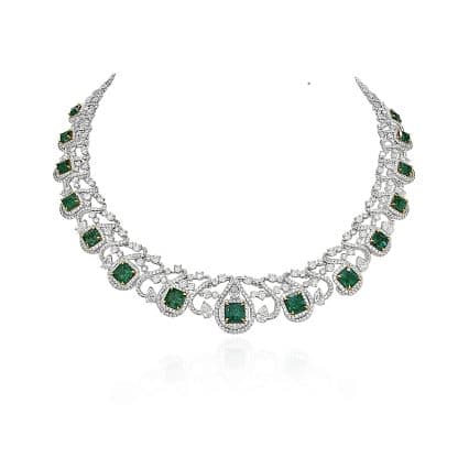Emerald and Diamond Necklace