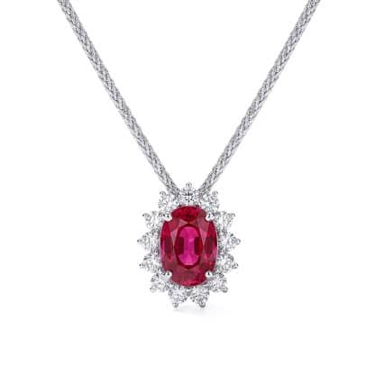 Oval Ruby Pendant