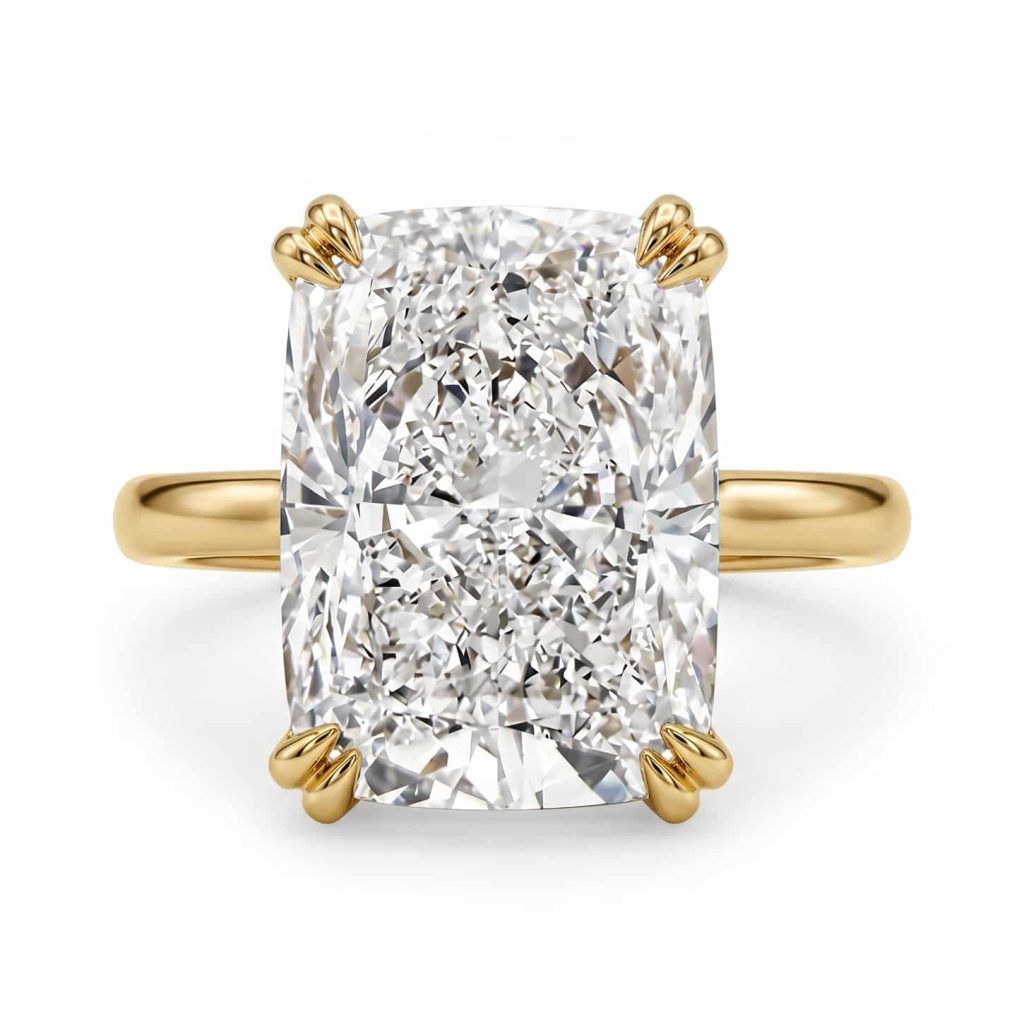 cushion cut engagement ring